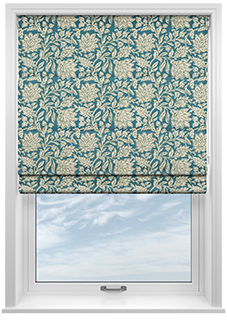 Land & Shore Rowallane, Teal - Roman Blind